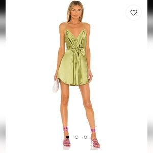 L'Academie Terina Dress in Light Olive Green Small